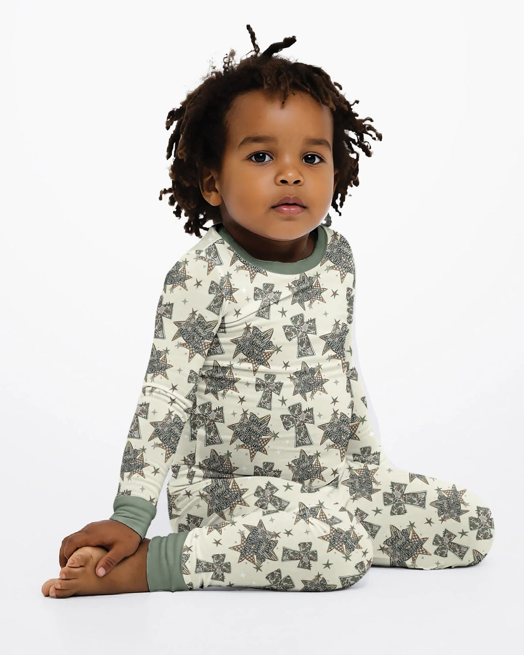 Template Bamboo Two Piece Long Sleeve Pyjamas Set