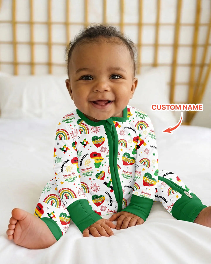Custom Name Juneteenth Is My Independence Day Bamboo Convertible Zippy