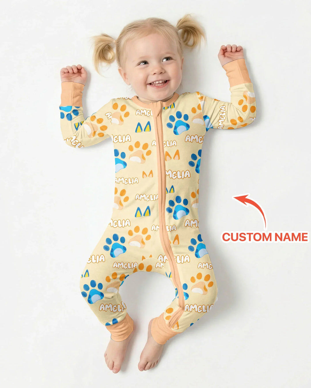 Custom Name Favourite Blue Dog Family Matching Bamboo Convertible Zippy