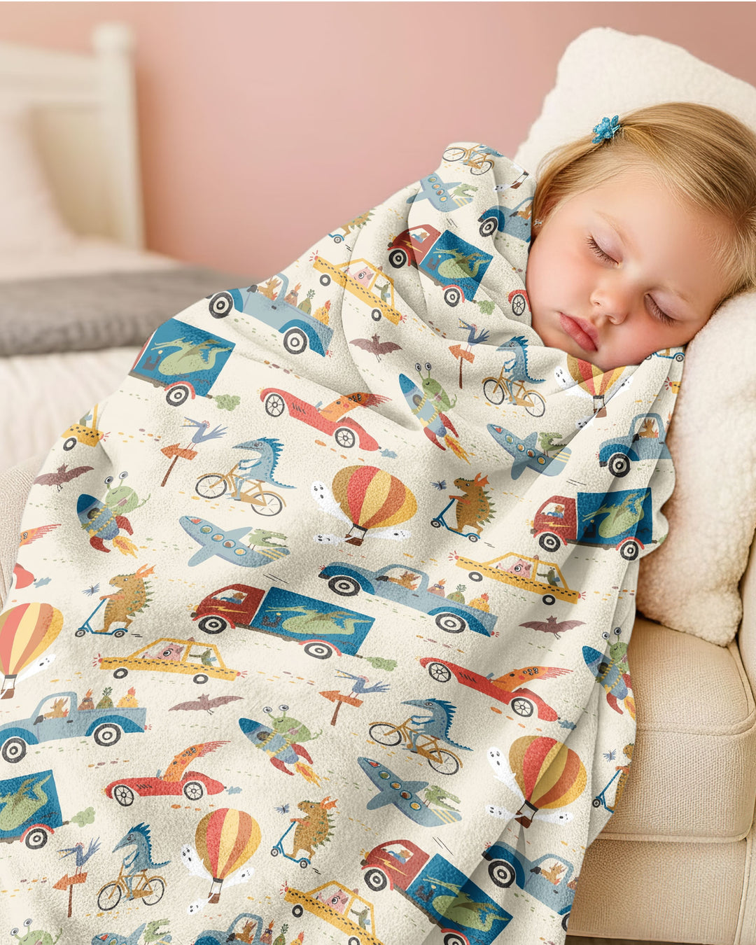 Monsters on the Move Bamboo Blanket