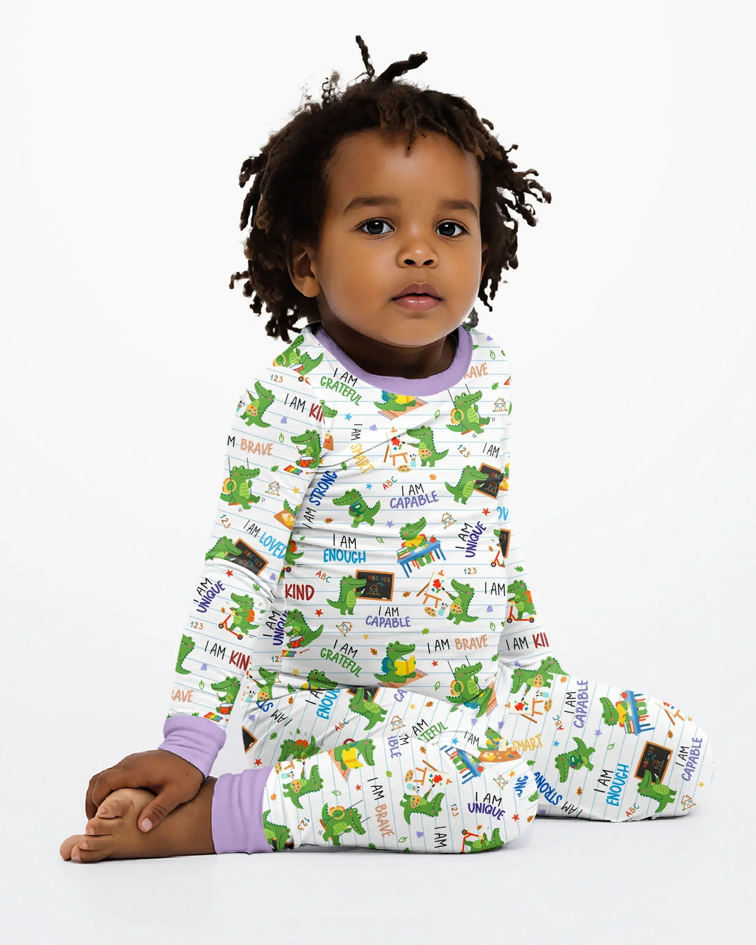Brave Gator Days Bamboo Two Piece Long Sleeve Pajama Set