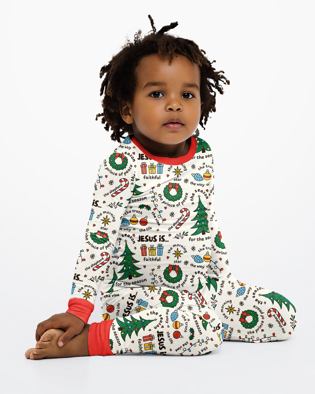 Christmas Jesus Is... Bamboo Two Piece Long Sleeve Pajama Set