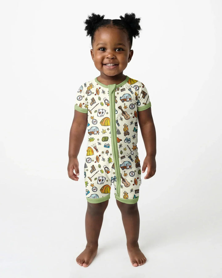 Love Camping Matching Family Bamboo Shorty Zippy