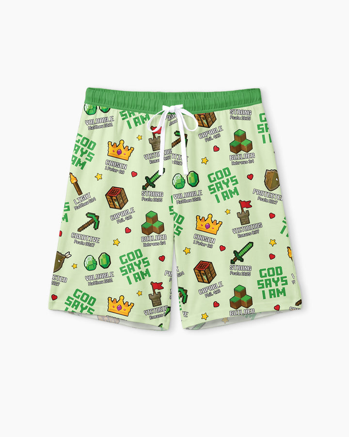 Christian Gamer Bamboo Men Short Sleeve Short Pajama Set