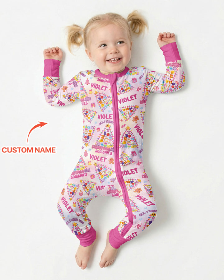 Custom Name All I Want For Christmas Are Squishies Bamboo Convertible Zippy