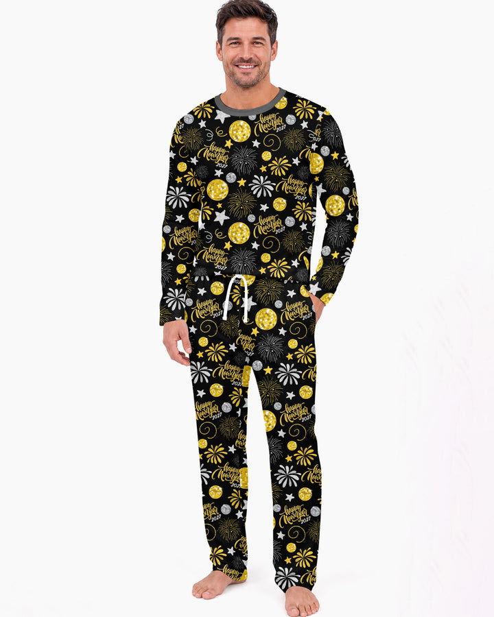 New Year's Eve Celebration Bamboo Men's Pajama Set
