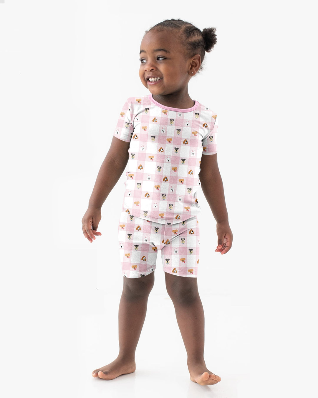 Plaid Pals Family Matching Bamboo Two Piece Short Sleeve Shorts Pajama Set