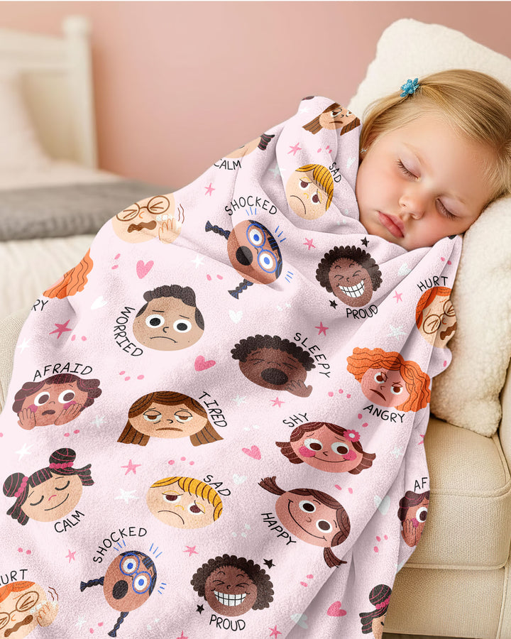 Feelings Vocabulary Bamboo Blanket