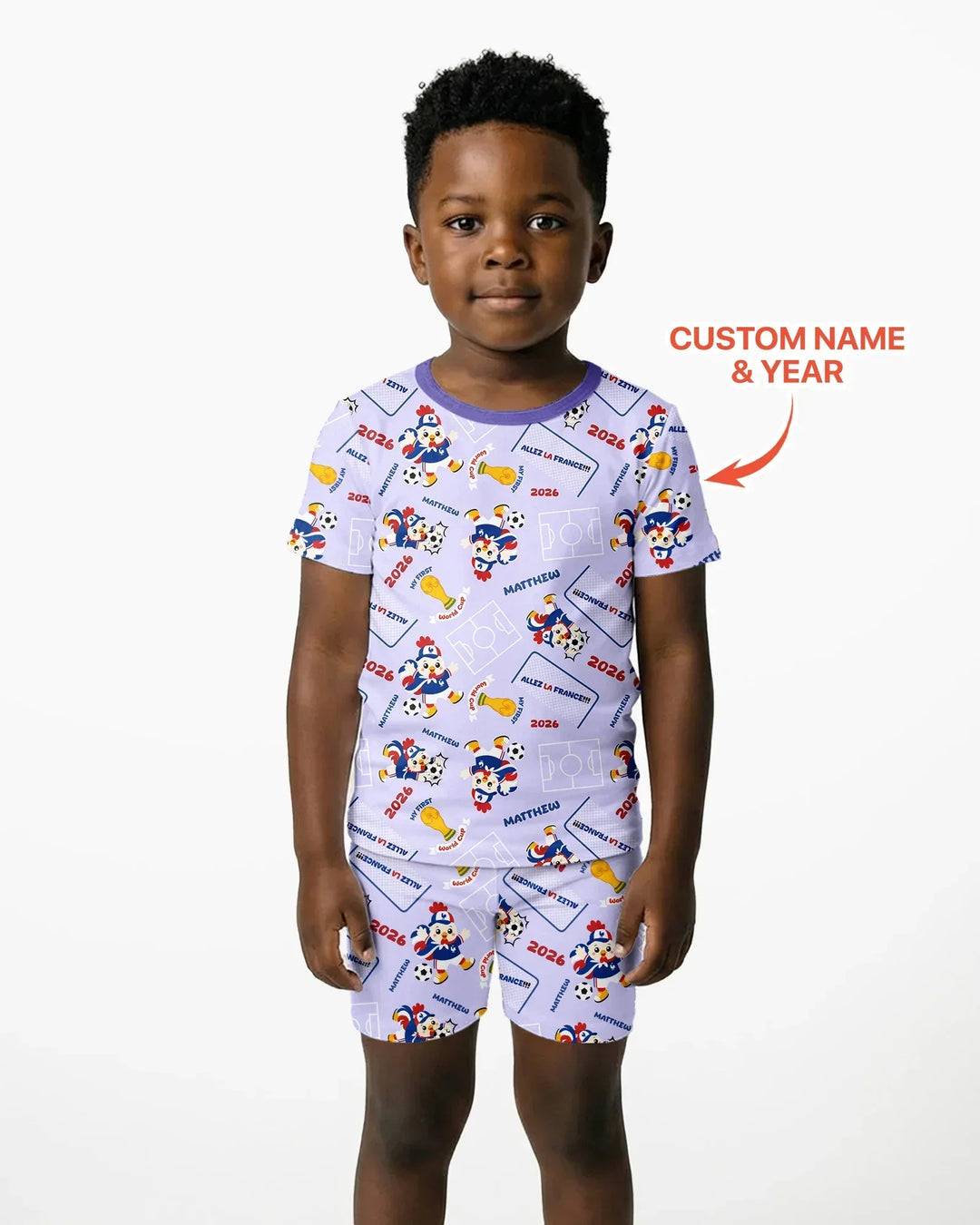 My First World Cup Bamboo Two Piece Short Sleeve Shorts Pajama Set