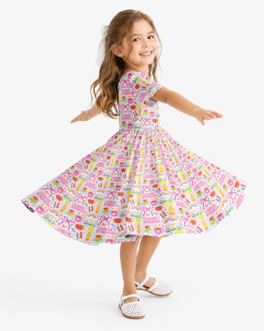 Kindness School Girl Bamboo Twirl Dress