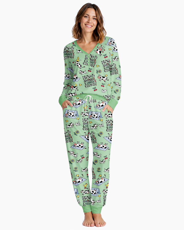 The Udderly Secret Journal Bamboo Women Pajama Set