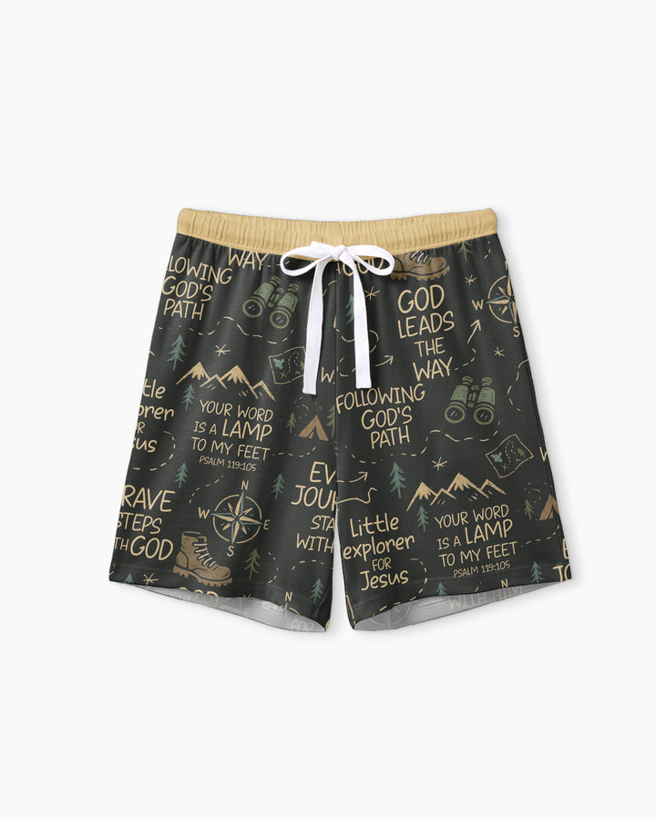 Little Explorer God Leads The Way Bamboo Women Short Sleeve Short Pajama Set
