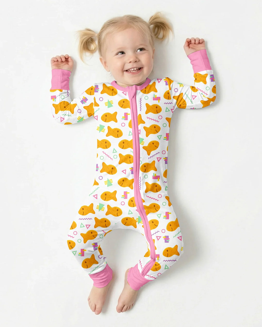 Cheesy Fishies Family Matching Bamboo Convertible Zippy