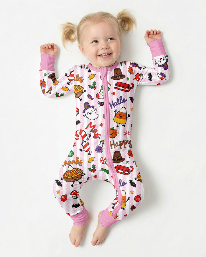 Happy Hallothanksmas Bamboo Convertible Zippy