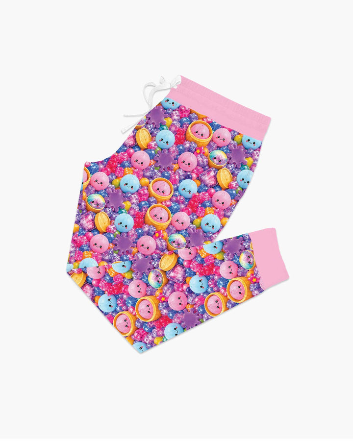 Rainbow Glitter Dumplings Bamboo Women Pajama Set