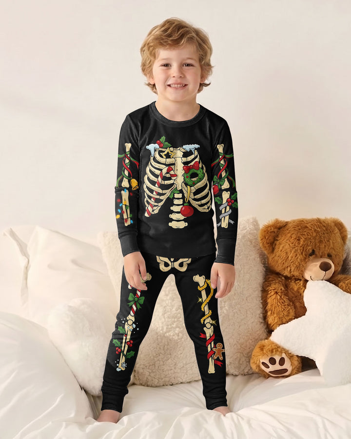 Spooky Merry Christmas Bamboo Two Piece Long Sleeve Pajama Set