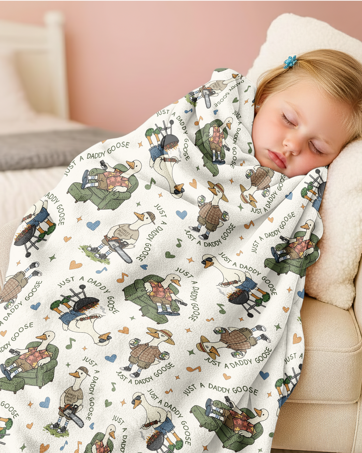 Just A Daddy Goose Family Matching Bamboo Blanket