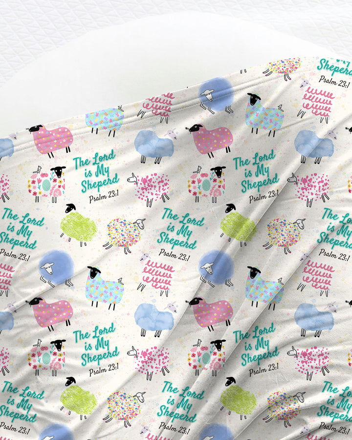 The Lord Is My Shepherd Psalm 23 Swaddle Blanket