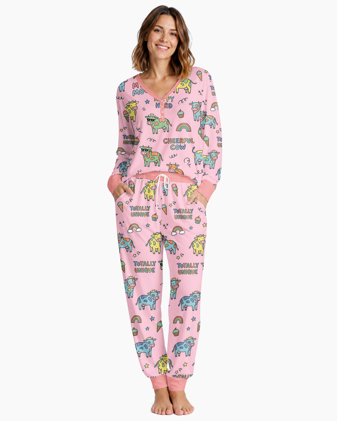 Not Your Ordinary Cow Bamboo Women Pajama Set