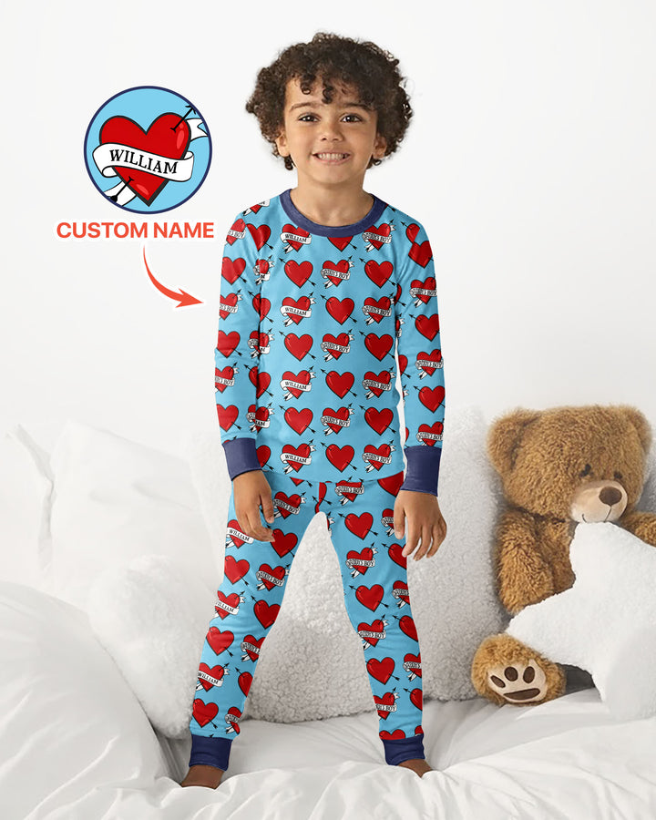Dad's Kids Bamboo Two Piece Long Sleeve Pajama Set