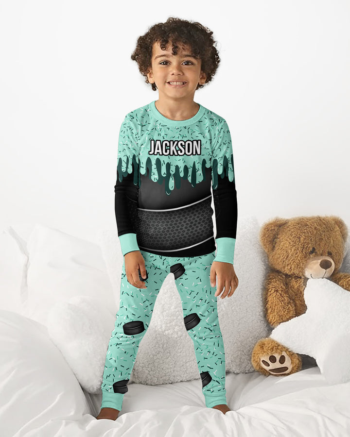 Icecream Drip  Bamboo Two Piece Long Sleeve Pajama Set