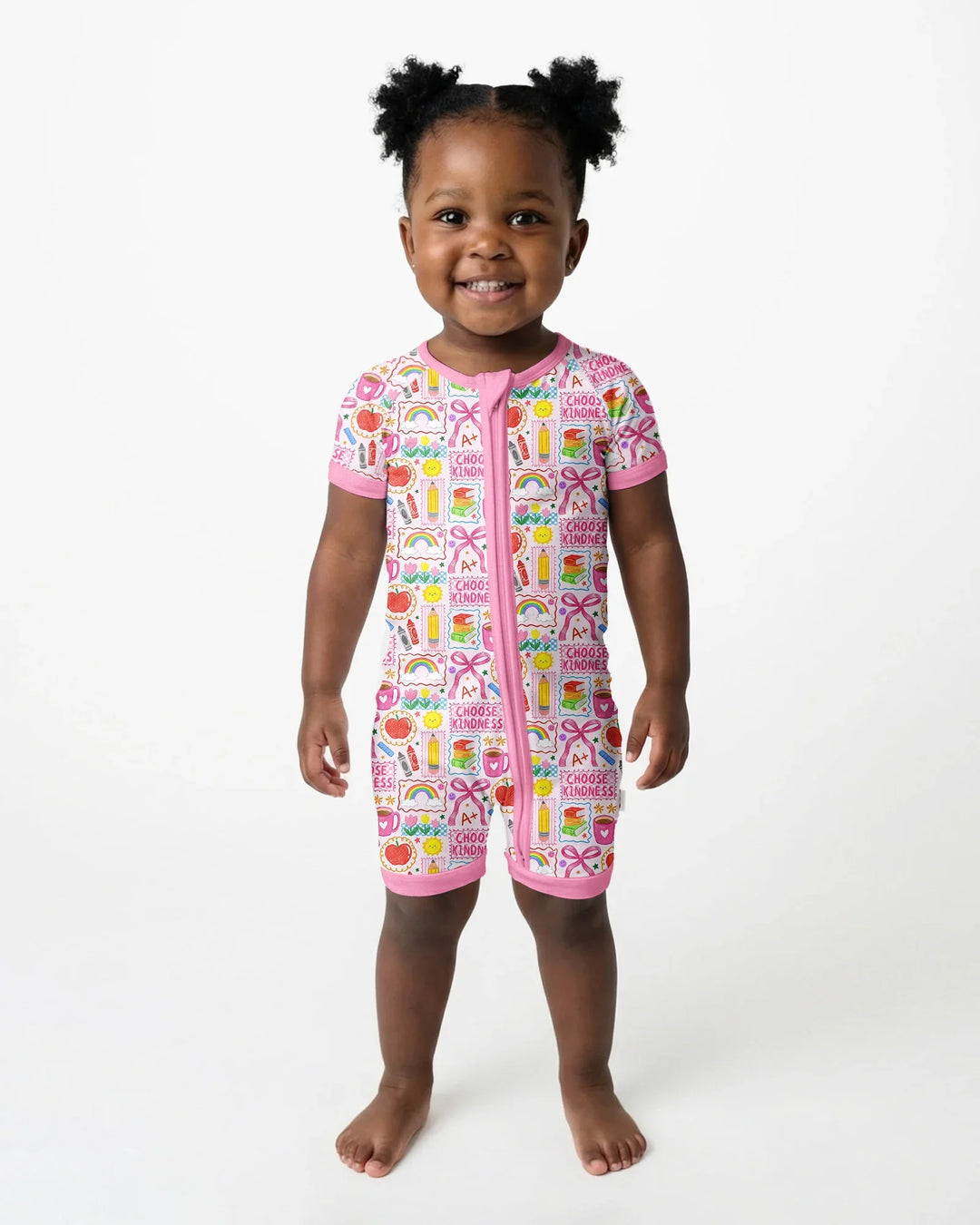Kindness School Girl Bamboo Shorty Zippy