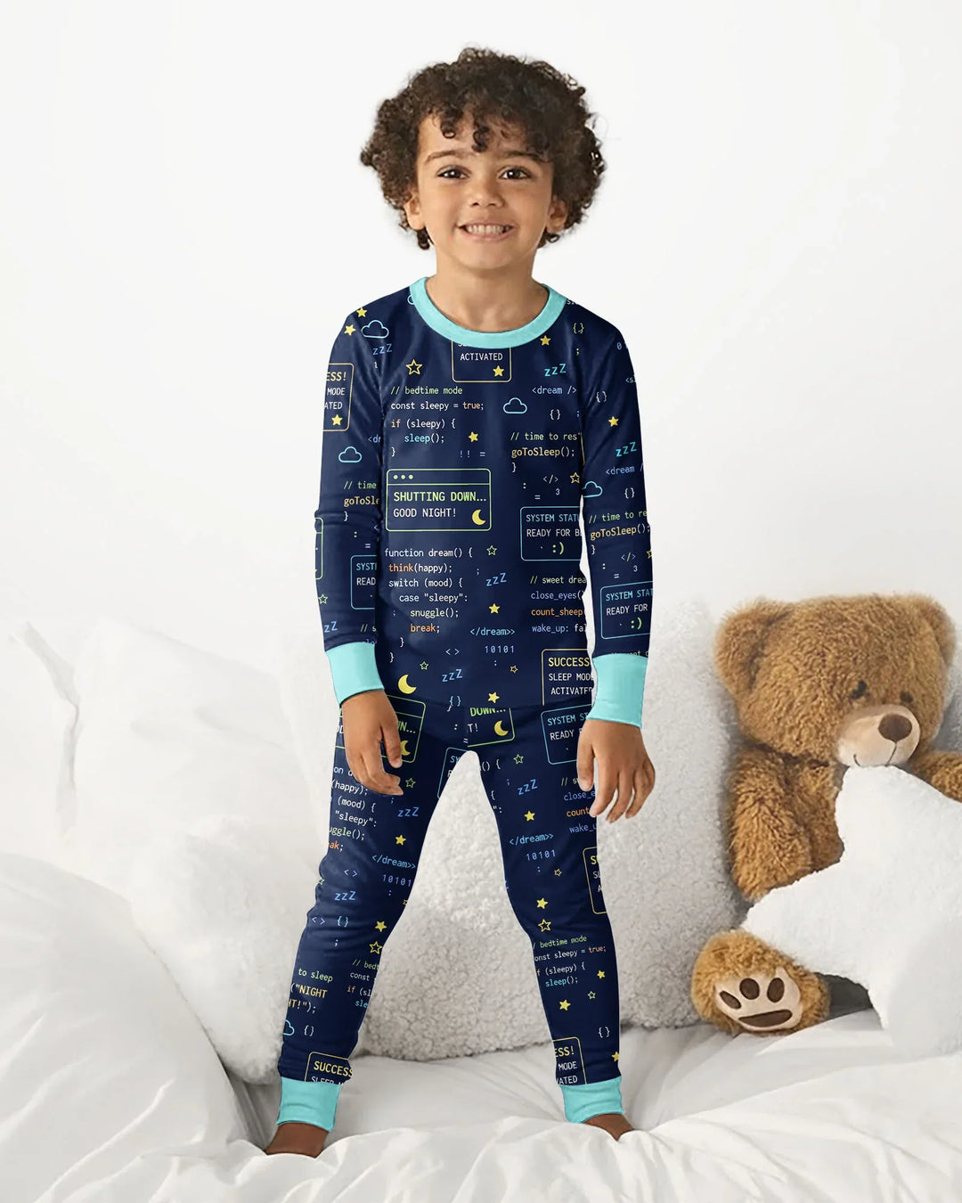 It Techy Job Matching Dad and Son Bamboo Two Piece Long Sleeve Pajama Set