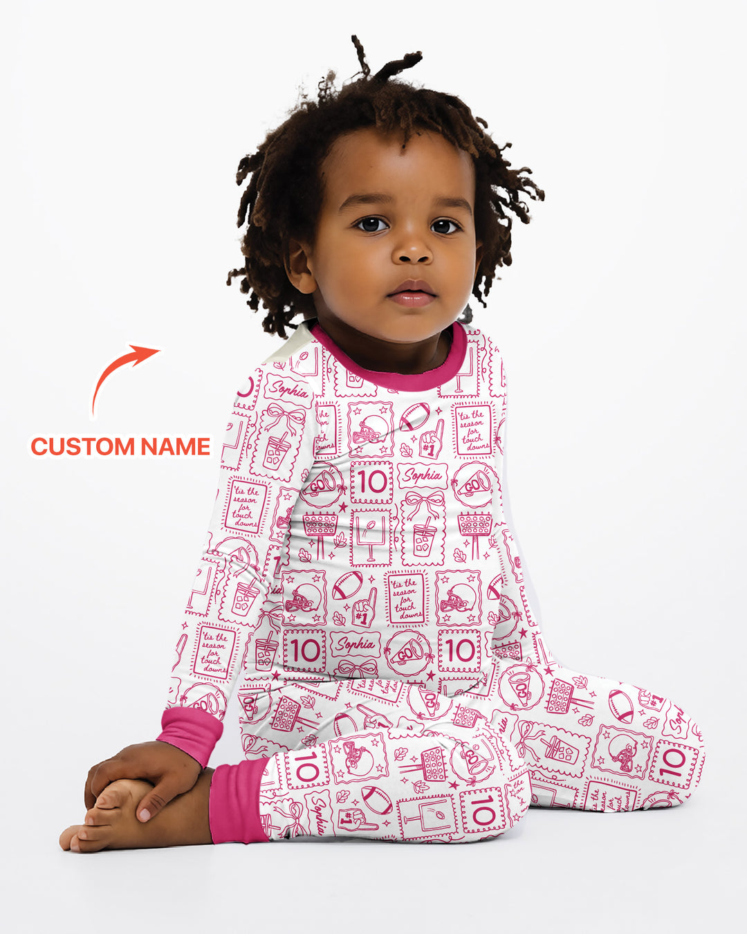Custom Name Friday Night Lights Two Piece Long Sleeve Pajama Set