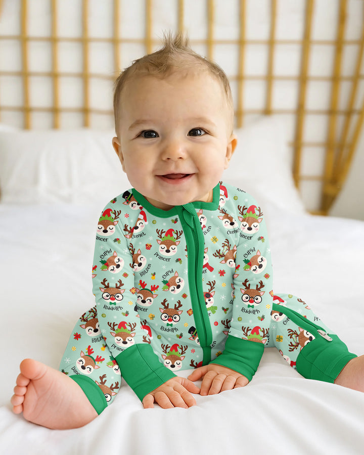 Christmas Reindeer Squad Bamboo Convertible Zippy