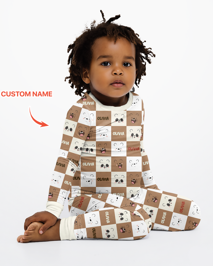I Am Baby Bears Bamboo Two Piece Long Sleeve Pajama Set