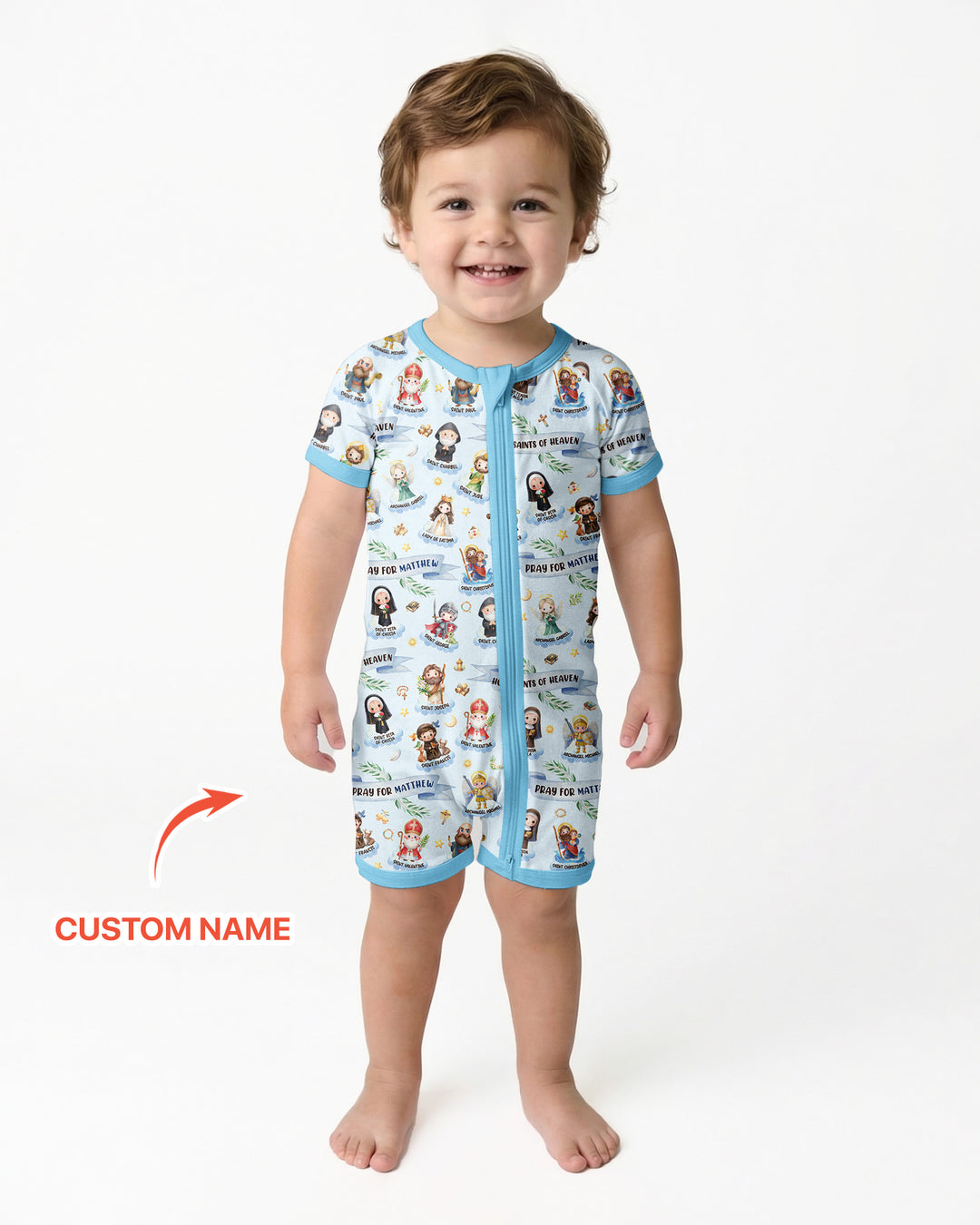 Holy Saints of Heaven Custom Name Bamboo Shorty Zippy