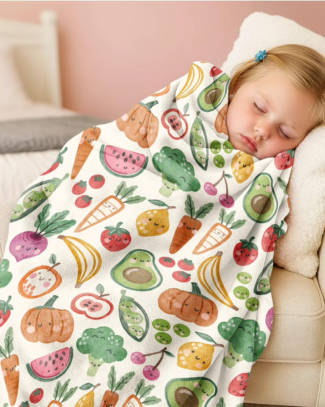 Veggie Friends Family Matching Bamboo Blanket