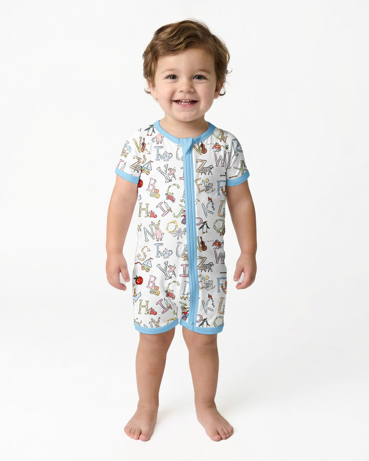 ABC Whimsy Bamboo Shorty Zippy