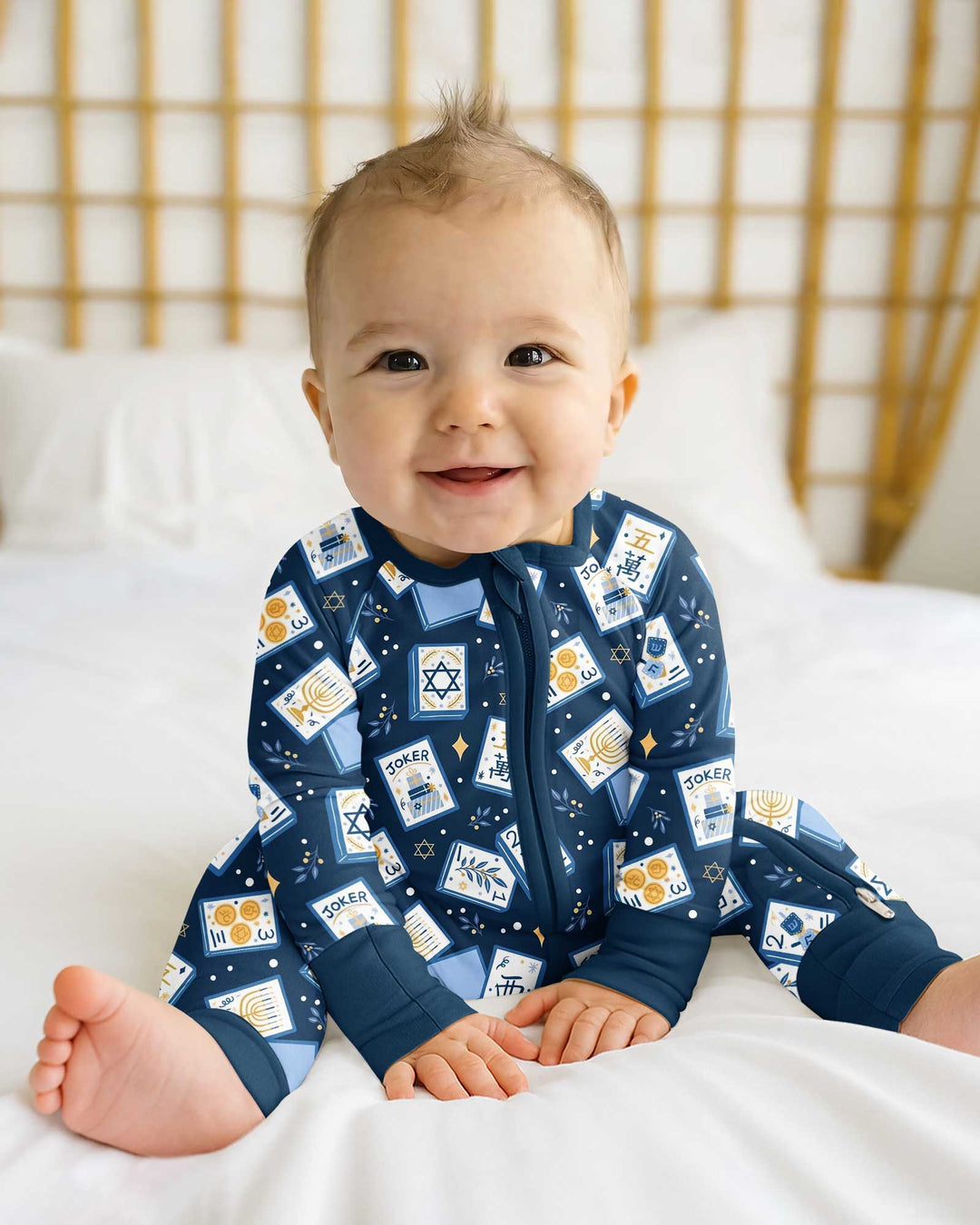 Mahjong Tov Hanukkah Family Matching Bamboo Convertible Zippy