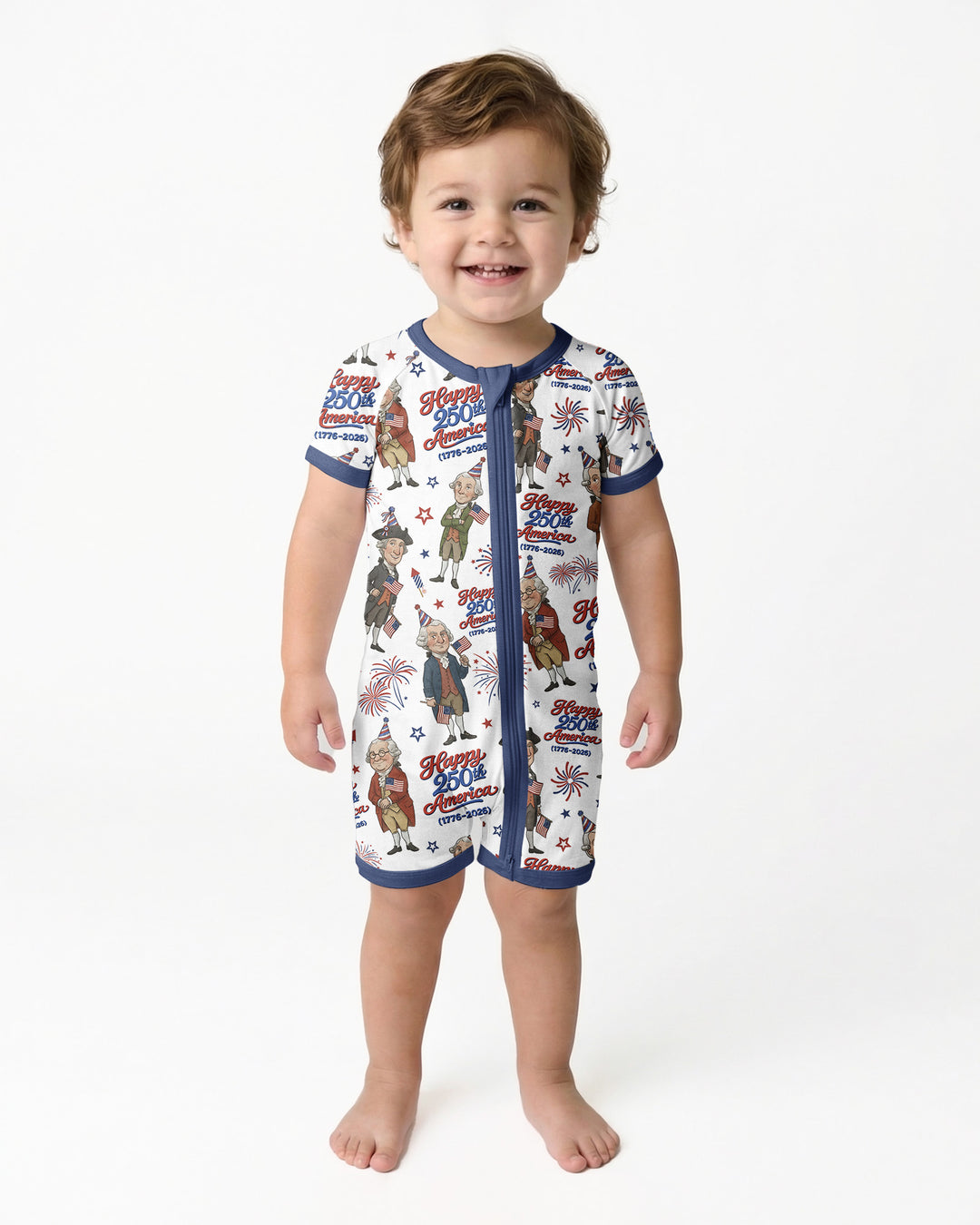 Party Like It's 1776 Family Matching Bamboo Shorty Zippy