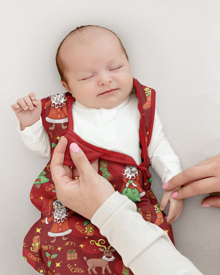 Santa Reindeer Snowflakes Bamboo Sleep Bag