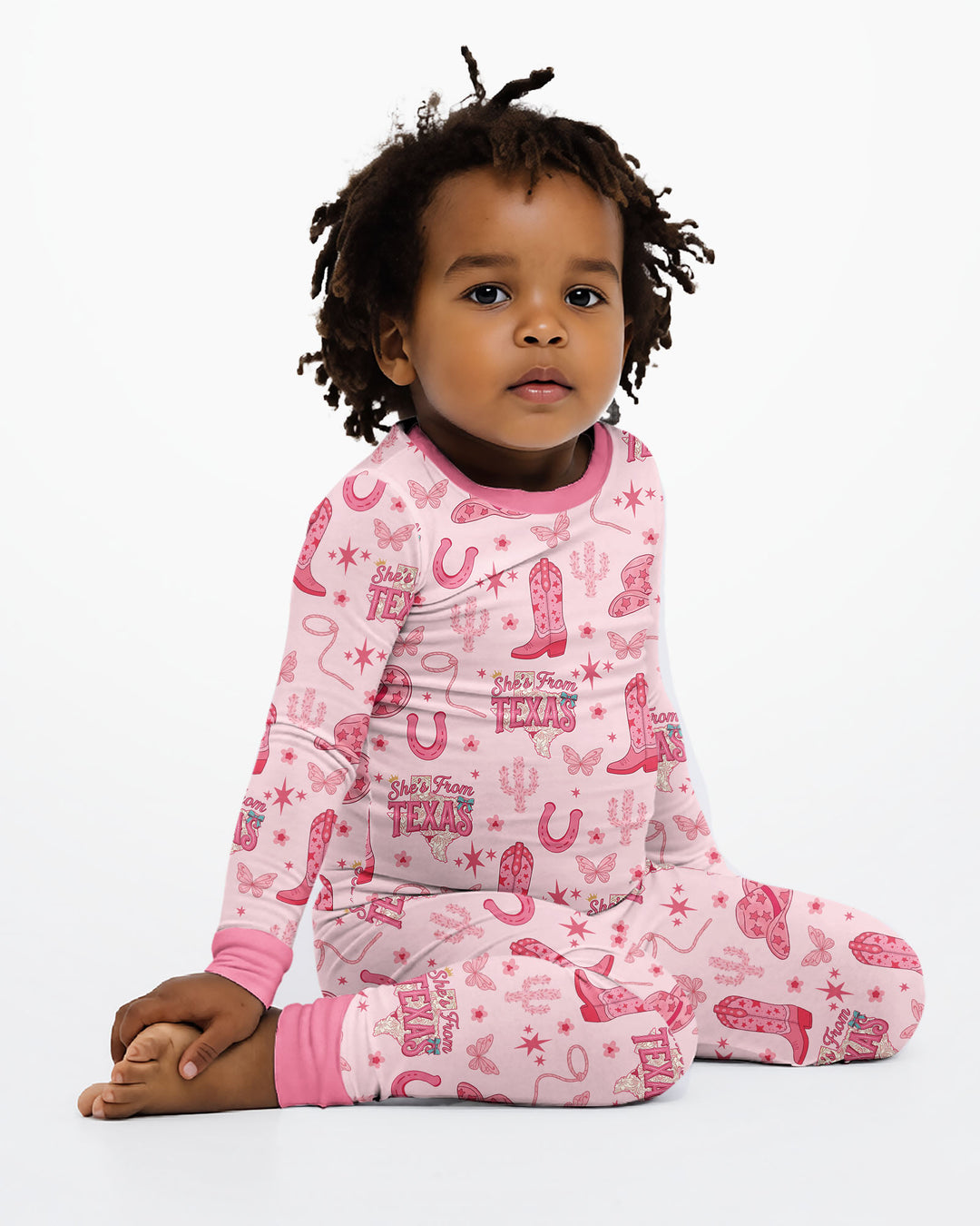 She's From Texas Bamboo Two Piece Long Sleeve Pajama Set