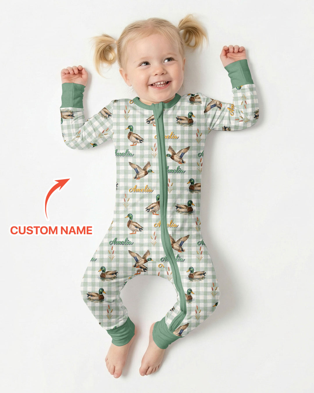 Mallard Duck Custom Name Bamboo Convertible Zippy