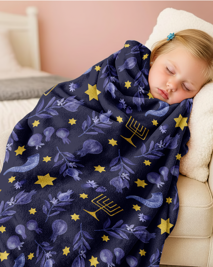 Rosh Hashanah Night Family Matching Bamboo Blanket