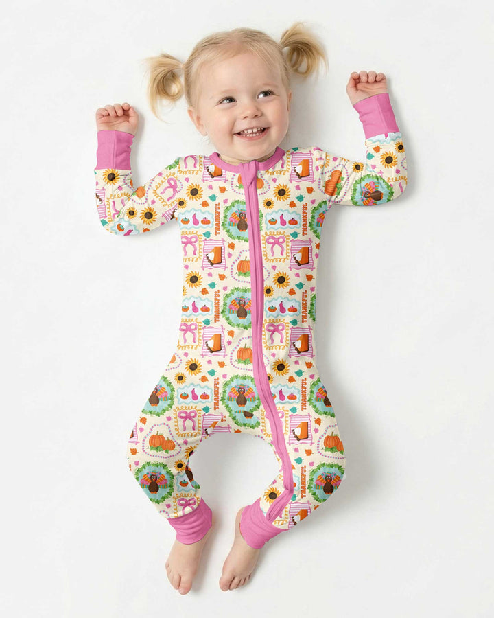 Sweet Thanksgiving Harvest Bamboo Convertible Zippy