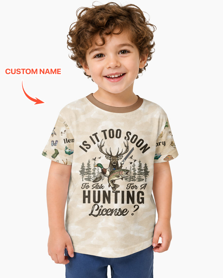 Personalized Funny Hunting Bamboo Crewneck T-Shirt