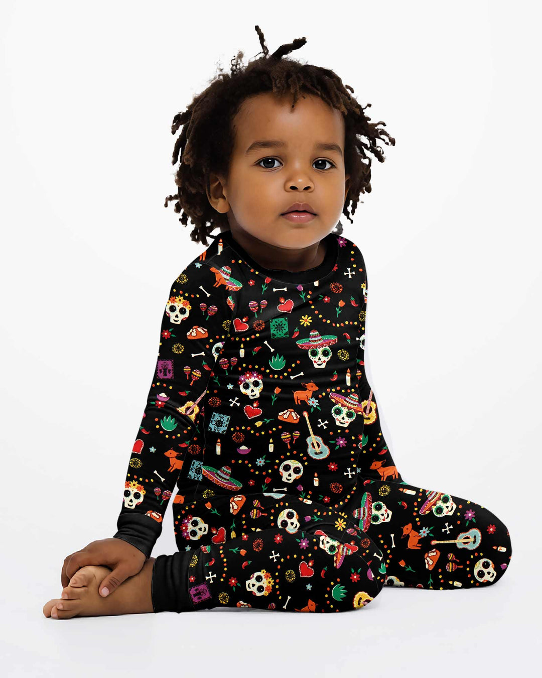 Day of the Dead Bamboo Two Piece Long Sleeve Pajama Set