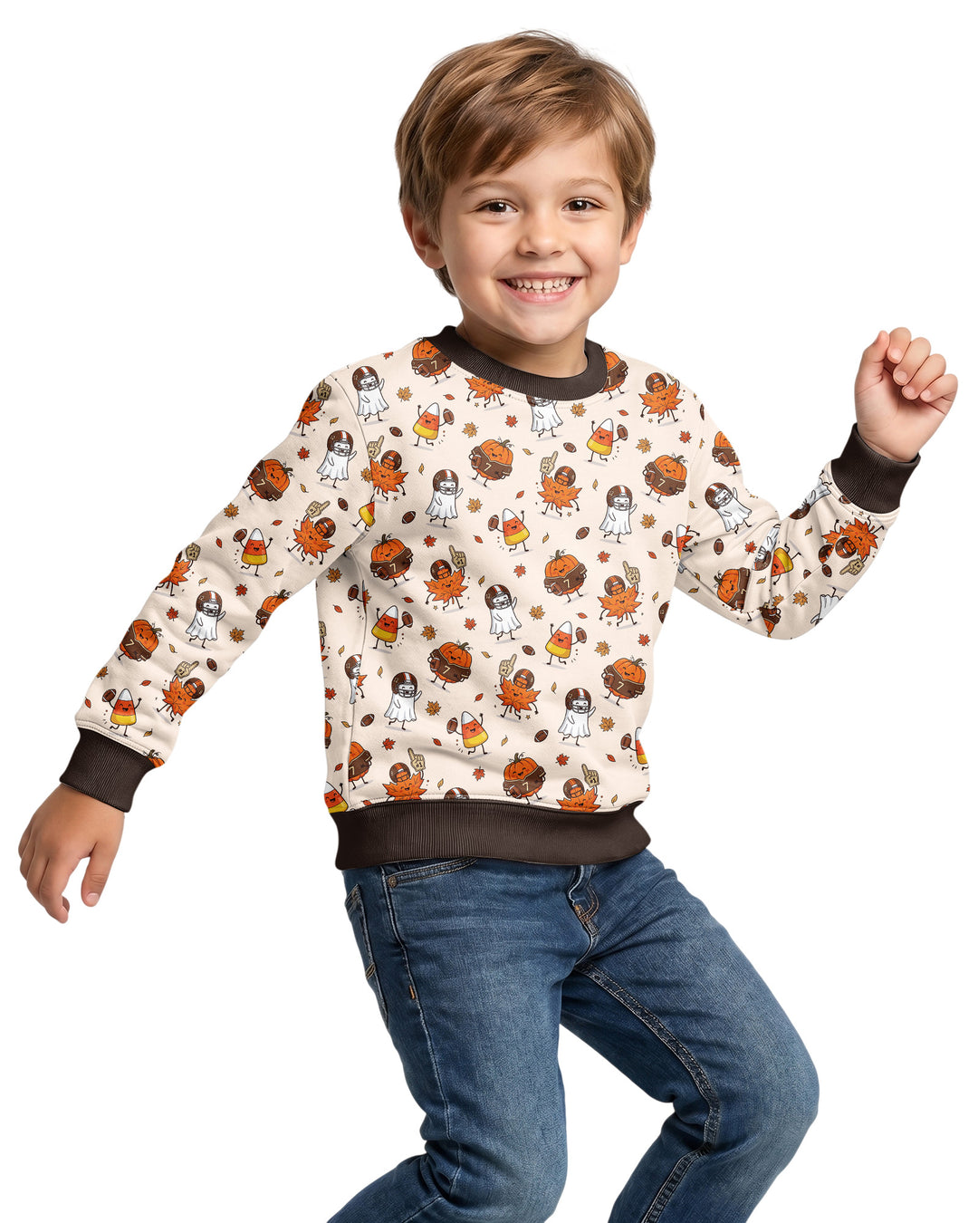 Fall Day Football Bamboo Crewneck Sweatshirt