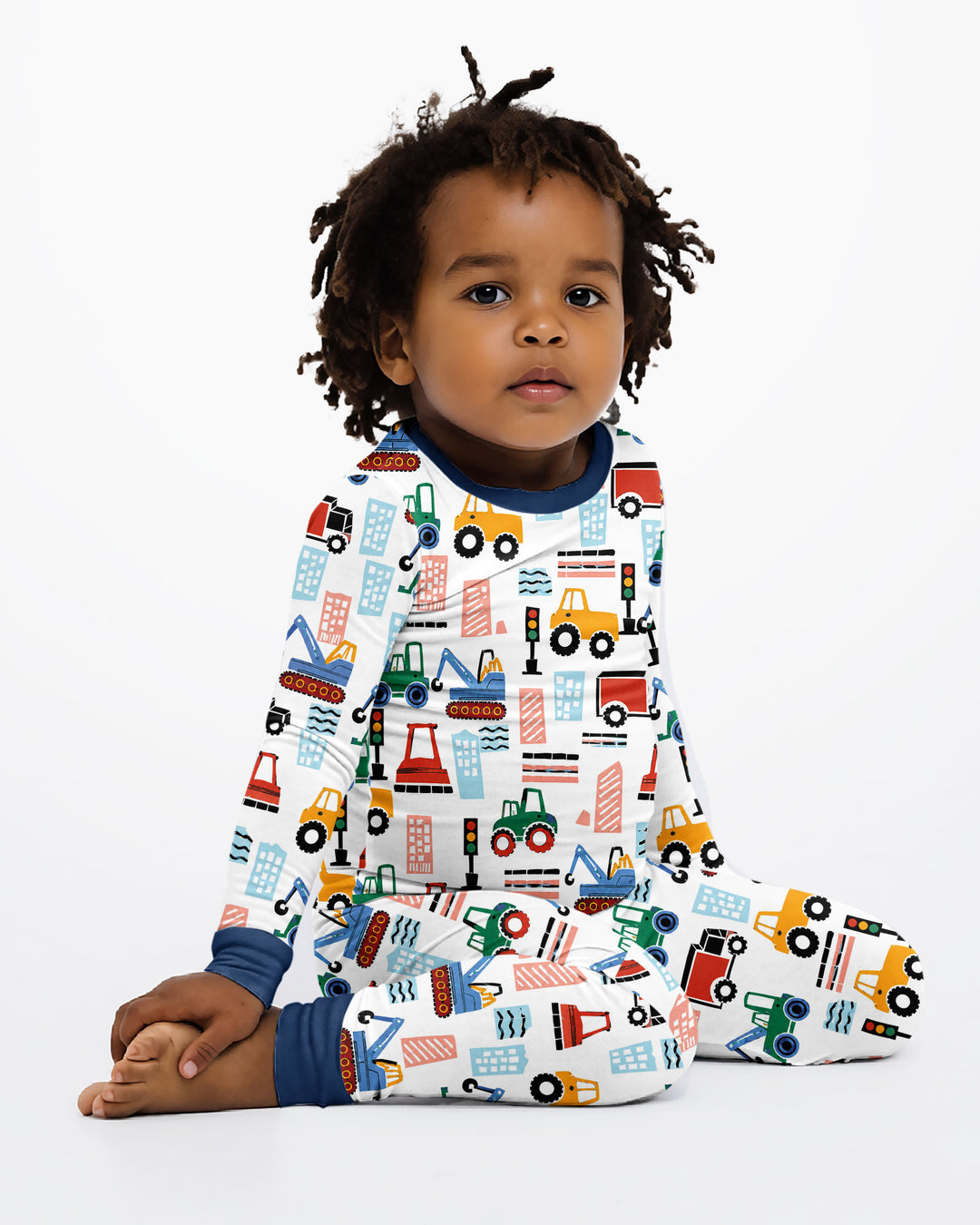 Little Builders Bamboo Two Piece Long Sleeve Pajama Set