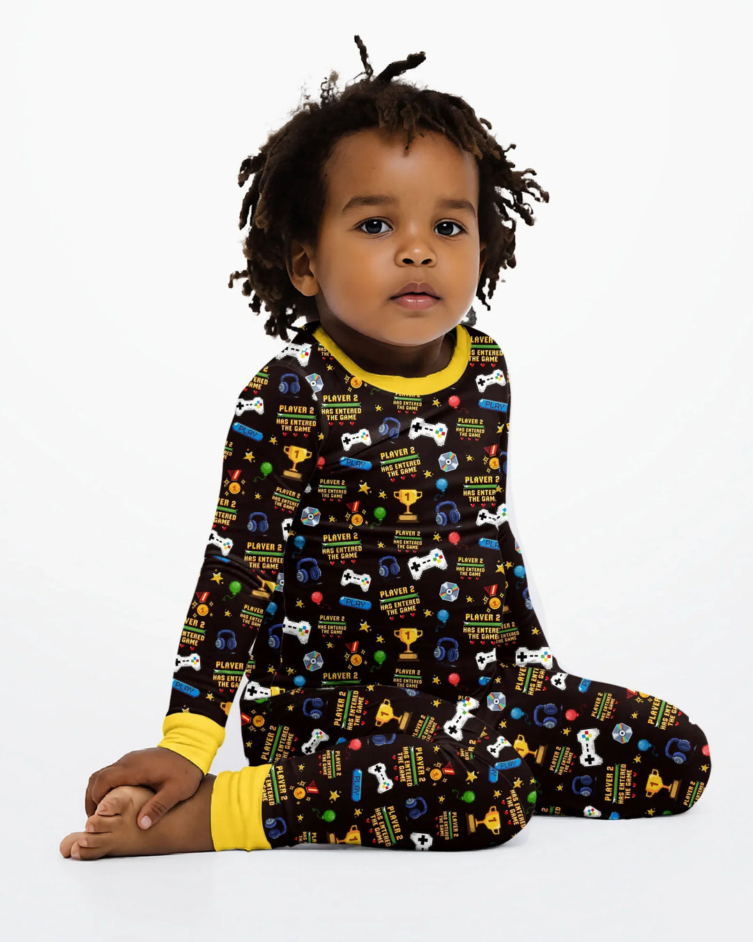Leveled Up Daddy & Me Matching Bamboo Two Piece Long Sleeve Pajama Set
