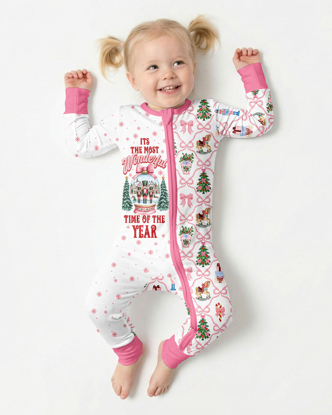 Nutcracker and Snow Globe It's Most Wonderful Time of The Year Bamboo Convertible Zippy