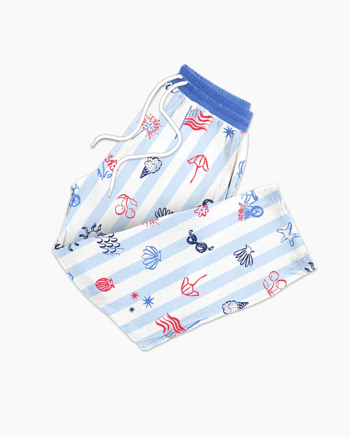 Red, White & Beachy Family Matching Bamboo Men's Pajama Set