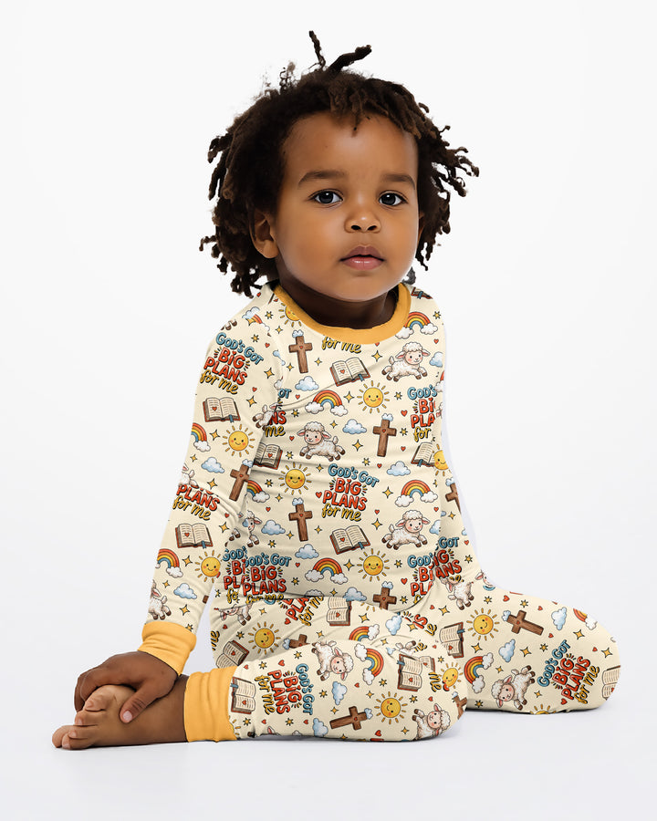 God's Got Big Plans For Me Bamboo Two Piece Long Sleeve Pajama Set