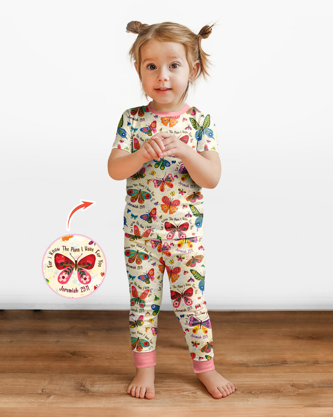 For I Know The Plans I Have For You Bamboo Two Piece Short Sleeve Pajama Set