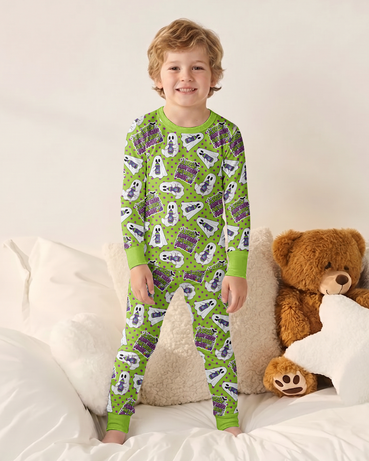 Boo Brew Ghosts Bamboo Two Piece Long Sleeve Pajama Set